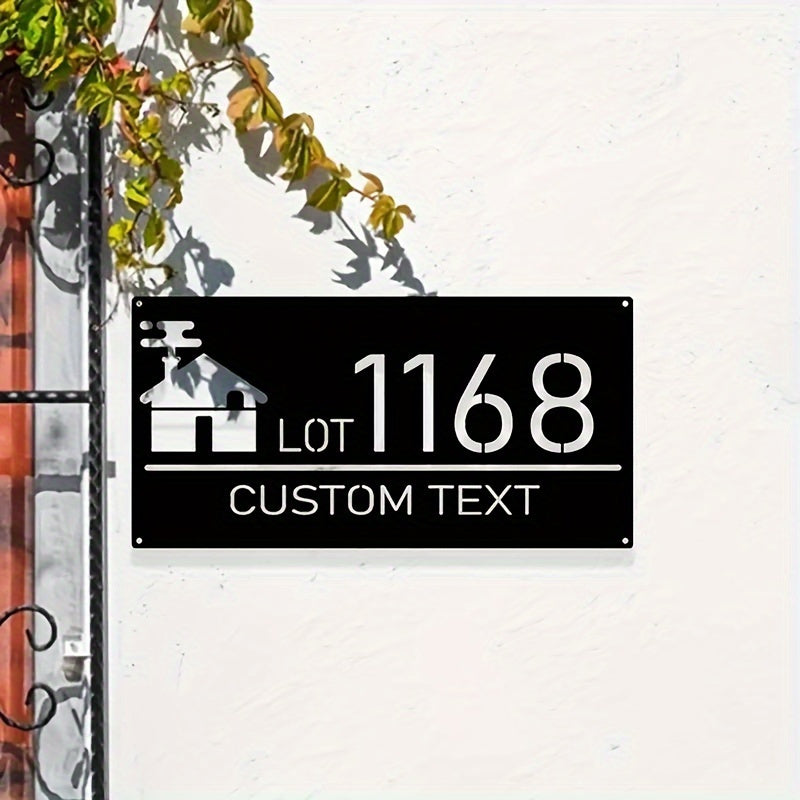 Custom Metal House Number & Letter Sign - Stylish Address Plaque for Outdoor Wall Mounting, No Batteries Required - Ideal Home Decor Gift.