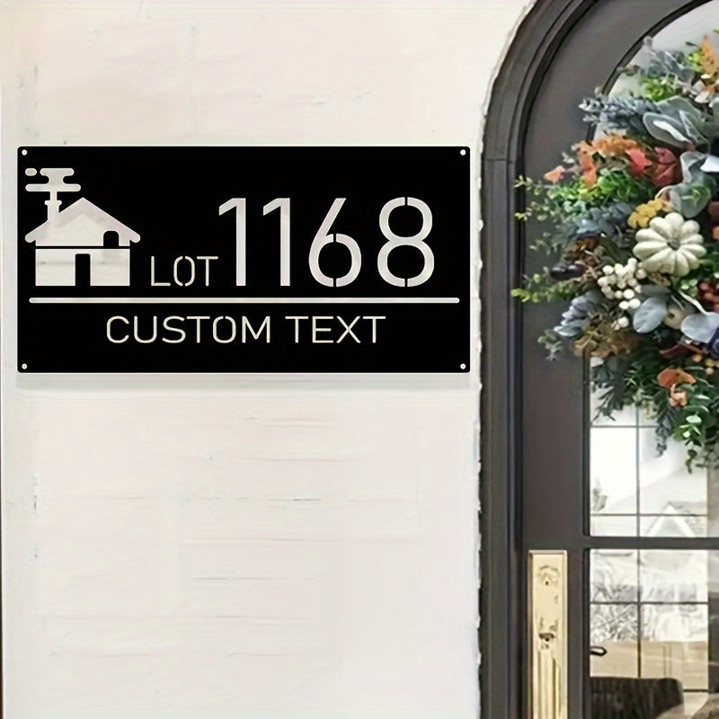 Custom Metal House Number & Letter Sign - Stylish Address Plaque for Outdoor Wall Mounting, No Batteries Required - Ideal Home Decor Gift.