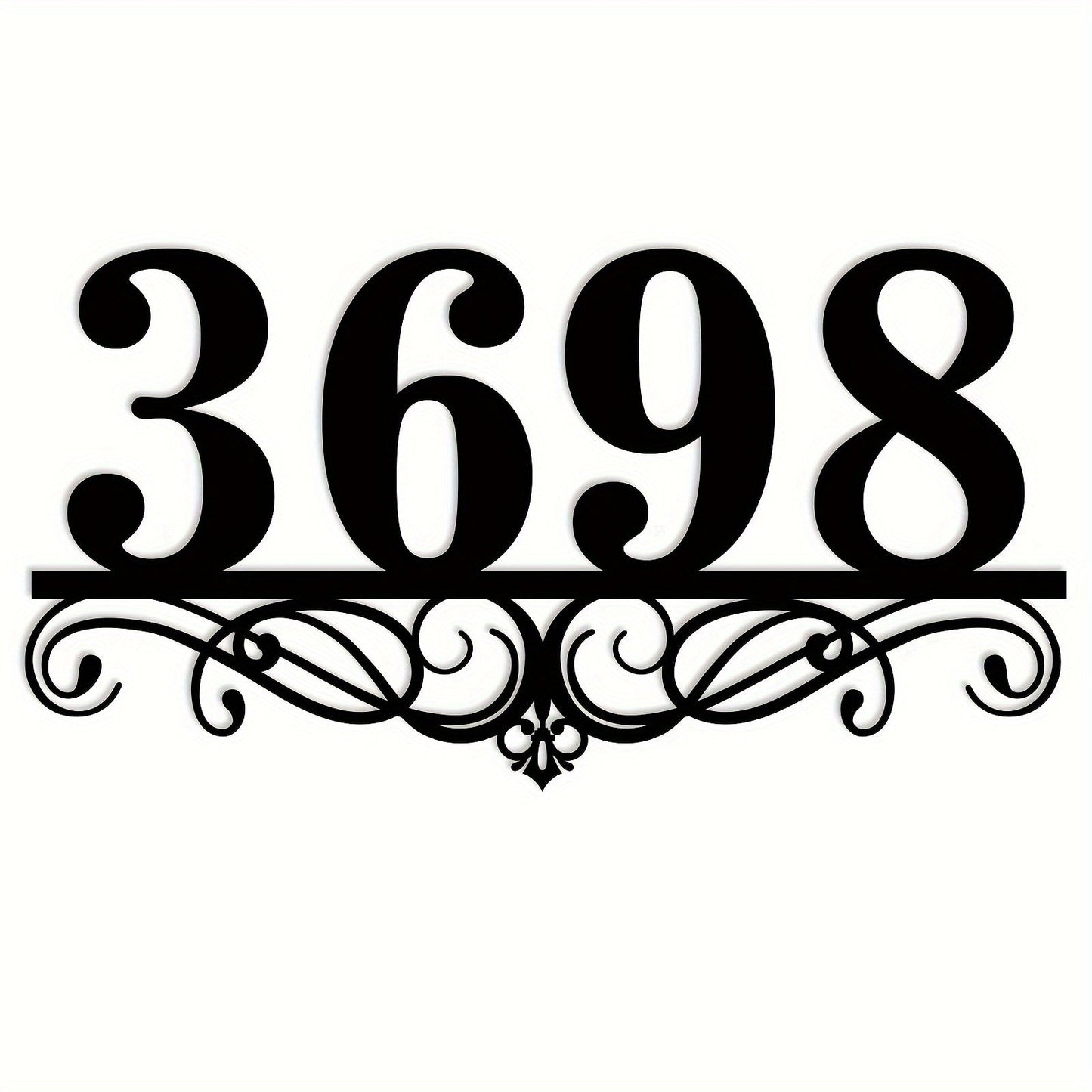 Customize your home with this durable Black Iron House Number Sign. Made to withstand all weather conditions, this rust-resistant outdoor plaque is a perfect addition to your lawn or garden. Easy to install and sure to make a statement for your family's