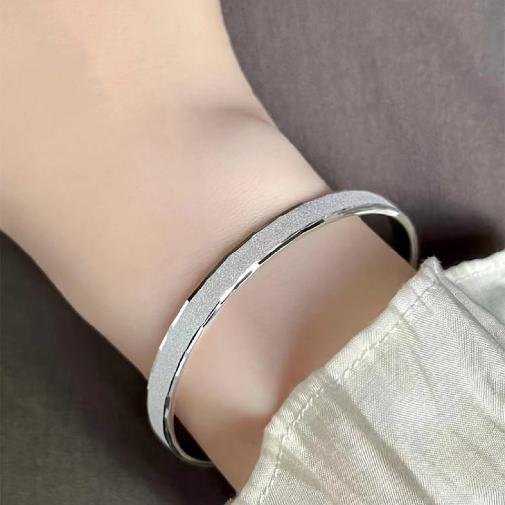 Stylish Boho 999 Sterling Silver Cuff Bracelet - Unplated Pure Silver Starry Design for Everyday and Travel - Great for Any Season, A Perfect Halloween Present