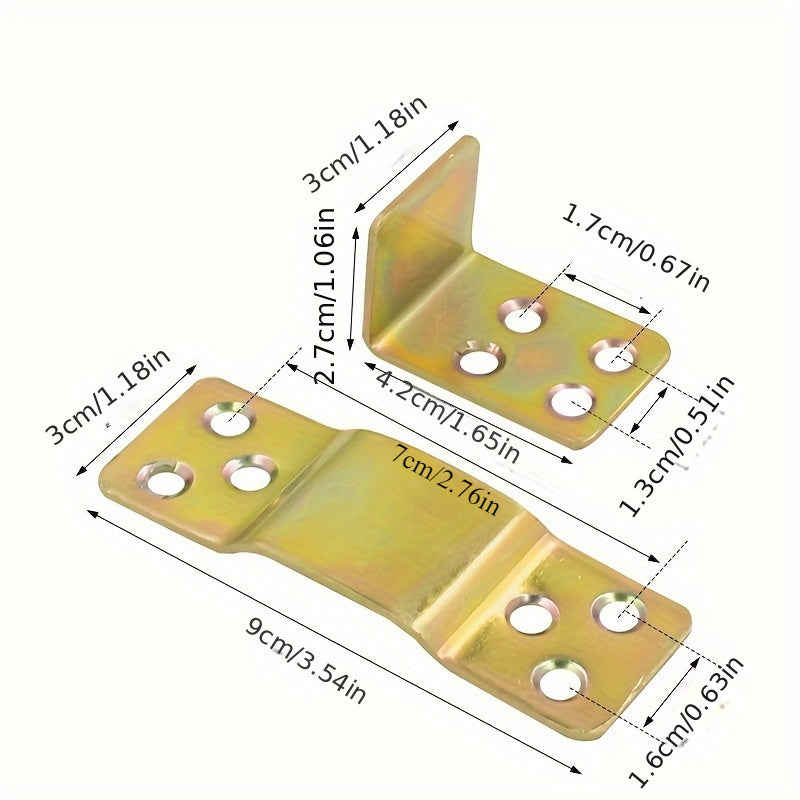 Upgrade your bed frame with this durable 2-Pack Metal Hardware Kit, featuring sturdy hooks and buckles for quick and easy assembly. Say goodbye to wood with this mixed colors set, perfect for replacing worn-out furniture parts at home.