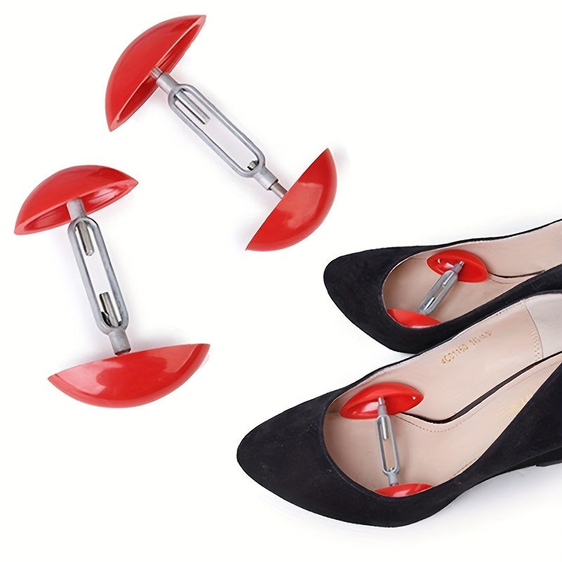 Get the perfect fit with our 1 Pair Mini Shoe Stretcher Set! These adjustable metal and plastic shoe expanders are designed to stretch your footwear in various room types. Portable and no electricity needed.