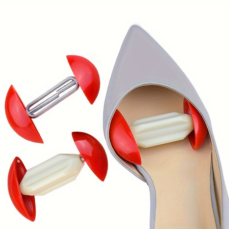 Get the perfect fit with our 1 Pair Mini Shoe Stretcher Set! These adjustable metal and plastic shoe expanders are designed to stretch your footwear in various room types. Portable and no electricity needed.