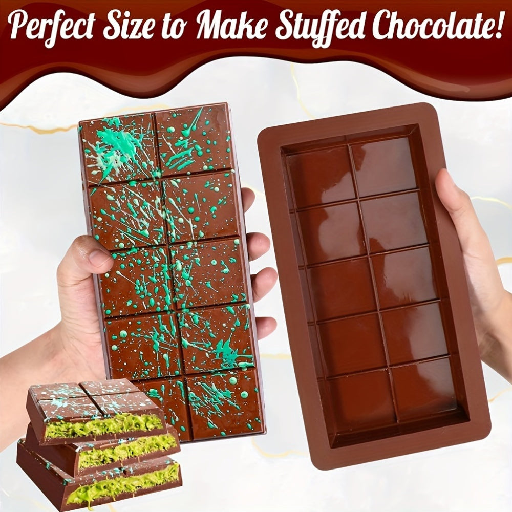 Make your own protein bars and candies with this silicone chocolate mold! It is latex-free and perfect for special occasions like Christmas, Thanksgiving, and Mother's Day. The mold is easy to release and clean, making it a convenient tool for any DIY