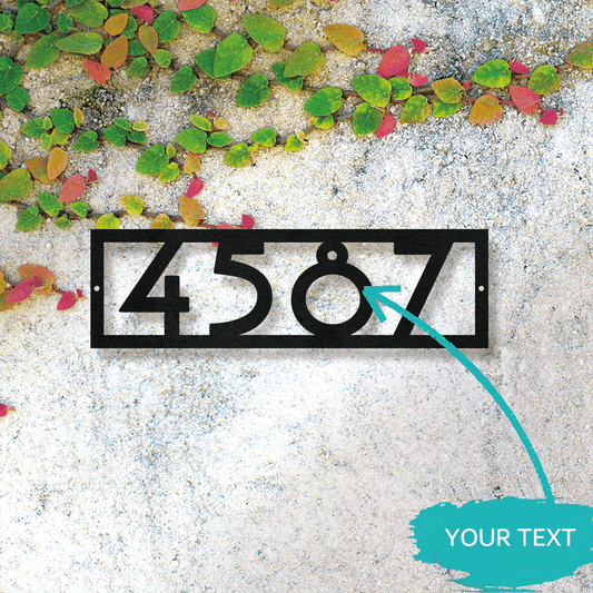 Black Iron Scroll Address Sign - Customizable for Personalized House Number and Name Plaque, Perfect for Front Door, Garden Decor, or Housewarming Gift