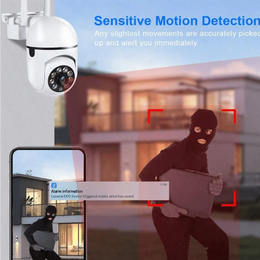 Introducing the Teruhal Smart Security Camera, featuring a 3MP resolution for crystal-clear images, seamless WiFi connectivity, advanced auto-tracking technology, enhanced full-color night vision, intelligent AI motion detection, a wide 355° horizontal