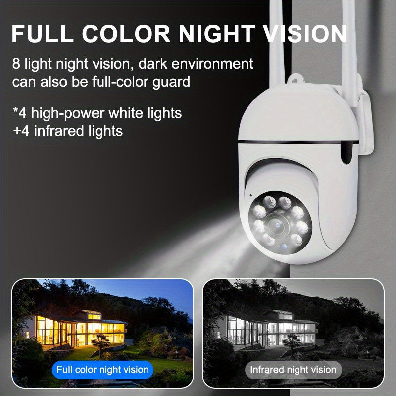 Get the Teruhal Smart Security Camera for crystal clear 3MP resolution, seamless WiFi connectivity, auto-tracking, full-color night vision, AI motion detection, and a wide 355° horizontal & 90° vertical view. This camera also features two-way audio for