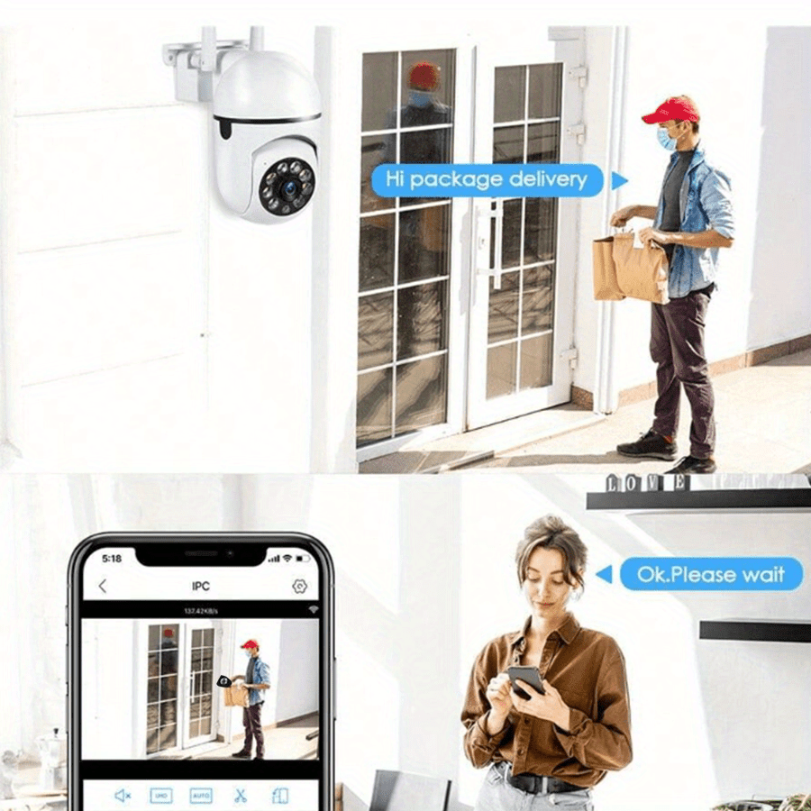 Introducing the Teruhal Smart Security Camera, featuring a 3MP resolution for crystal-clear images, seamless WiFi connectivity, advanced auto-tracking technology, enhanced full-color night vision, intelligent AI motion detection, a wide 355° horizontal