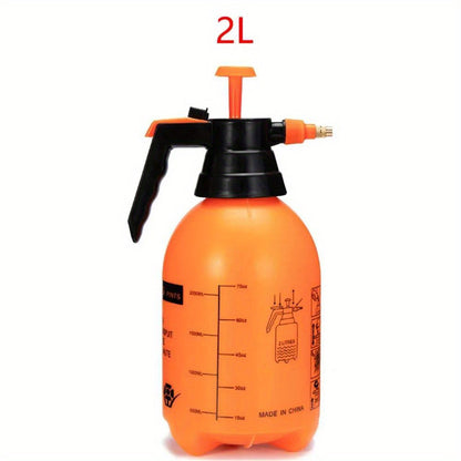 Durable high-pressure manual sprayer ideal for car cleaning, garden watering, plant care, and sterilization. Made of ABS plastic with a copper nozzle and adjustable mist flow. Available in