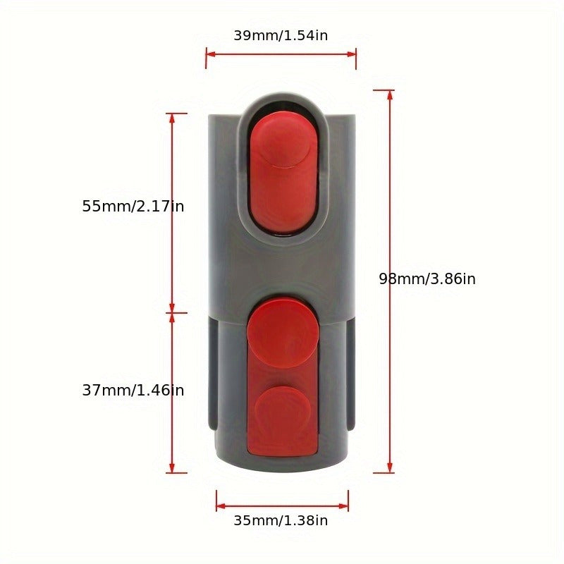 Набор адаптеров для насадок пылесоса из 2-х штук, подходит для моделей V15 V12 V11 V10 V8 V7 V6 Outsize, включает конвертер для пластиковых насадок для пола