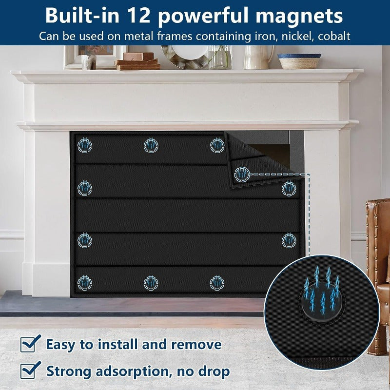 Keep drafts out with the 1pc HeatShield Magnetic Fireplace Draft Stopper. Made from PVC material, this energy-saving indoor fireplace cover features strong adhesion and easy installation on metal frames. Built-in magnets provide a secure fit, ensuring