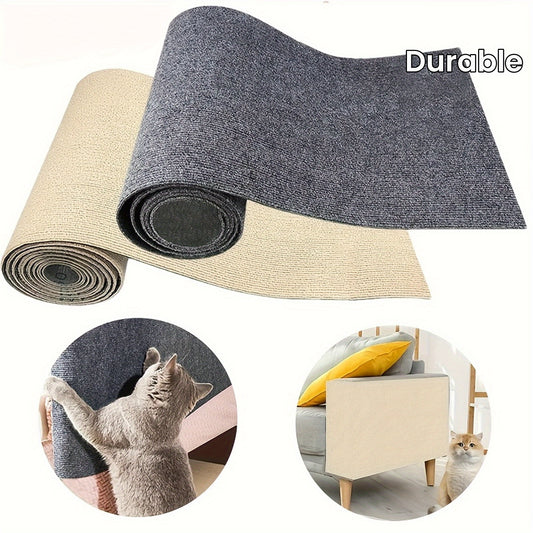 Polyester self-adhesive cat scratching mat for cats and kittens, durable and versatile climbing surface.