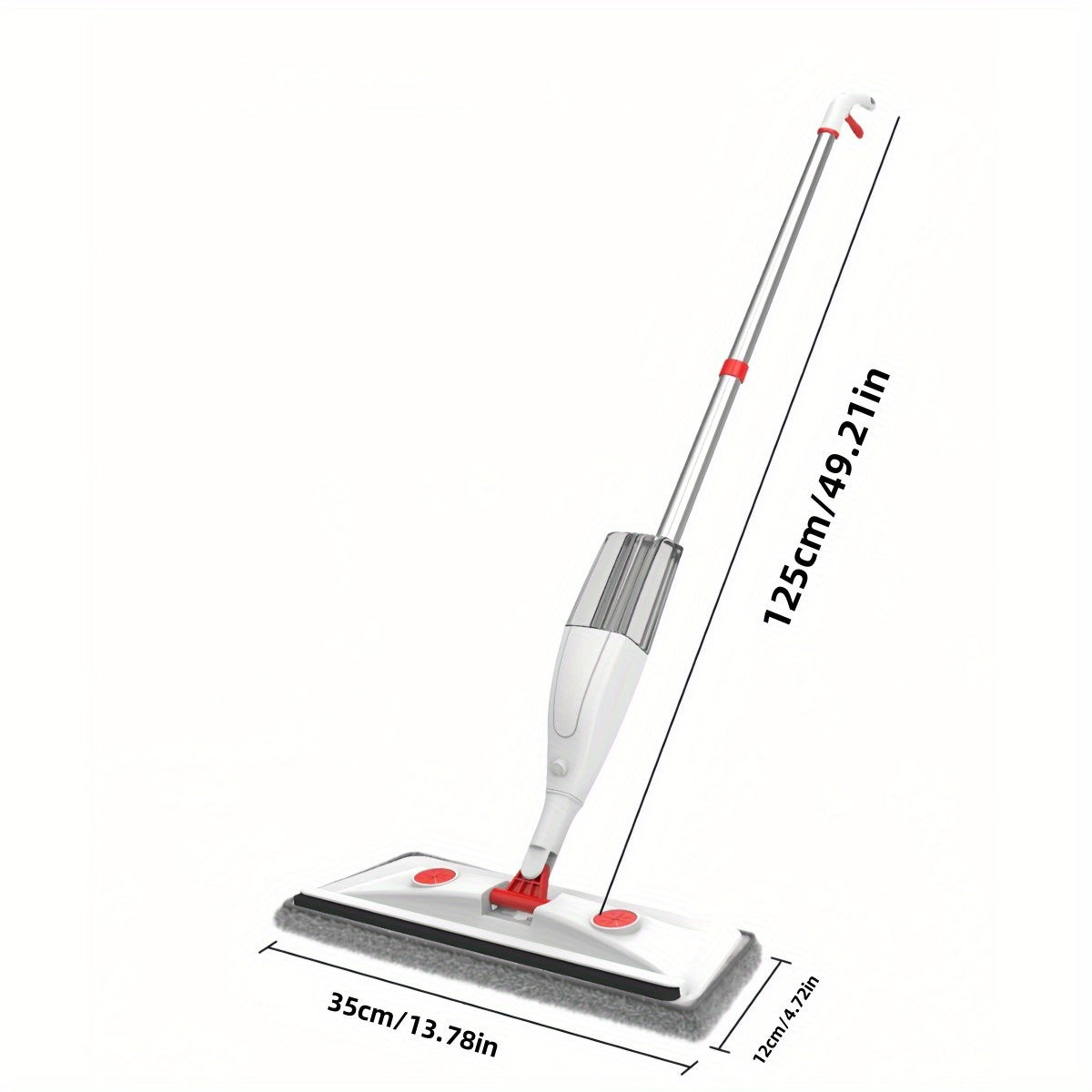 Spray Mop with Built-In Scraper - Conveniently Cleans Windows & Floors Hands-Free, Spacious Capacity for Bedrooms, Bathrooms, and Living Rooms