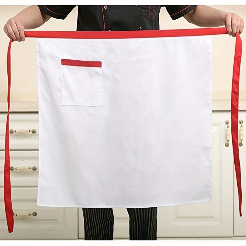 Our high-quality Black Canvas Chef Apron is perfect for all your kitchen needs. This durable, adjustable apron is oil and stain resistant, making it ideal for cooking, baking, gardening, and BBQ. The stylish half-length design with pockets makes it both