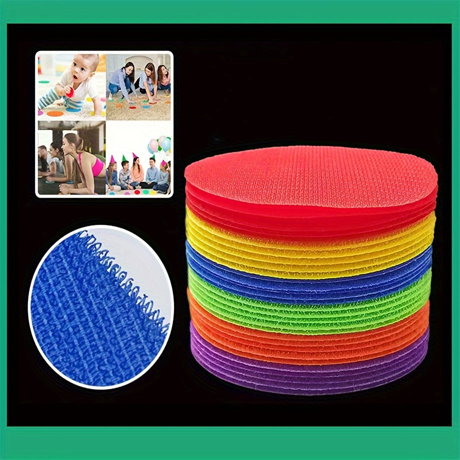 Reusable adhesive plastic carpet markers with strong adhesion and a convenient storage pouch - perfect for use in the office, on the porch, during gaming sessions, yoga practice, and outdoor activities.