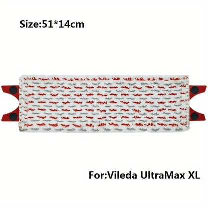 Ultramax XL Flat Mop Head with Vileda Microfiber Replacement Pad, made of Plastic and Fabric, easily attaches to vacuum for cleaning floors in the home and kitchen with a convenient snap clamp design.