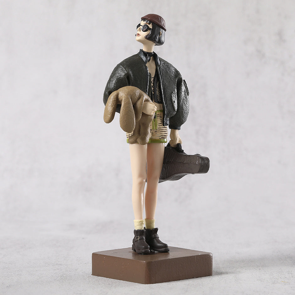 Pair of PVC movie character figurines, 14-16cm, ideal for film buffs and collectors, perfect for home decor.