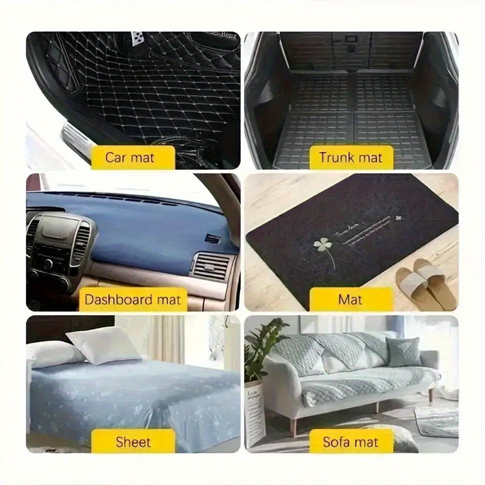 40 pieces of black double-sided adhesive car foot mats with invisible, anti-slip hook-and-loop fasteners for easy snap-on installation, perfect for securing remotes and accessories in vehicles.