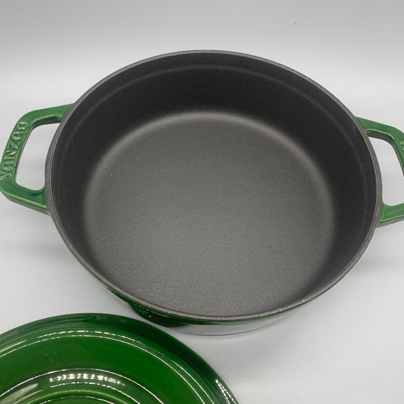 Large Capacity 190oz High-Gloss Agate Green Cast Iron Enamel Pot - Versatile Soup & Stew Cooker for Home and Restaurant Cooking