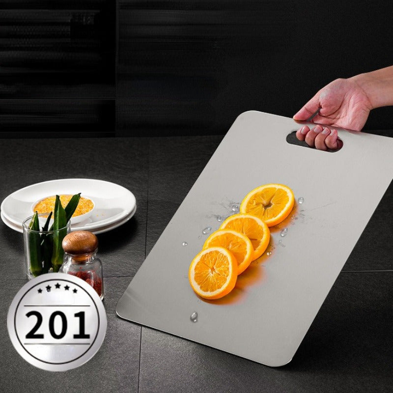 Enhance Your Kitchen Decor with the 2024 Multifunctional Double-Sided Cutting Board, Made with Food Grade Stainless Steel and Plastic - Perfect for Festive Gatherings and Holiday Prep!