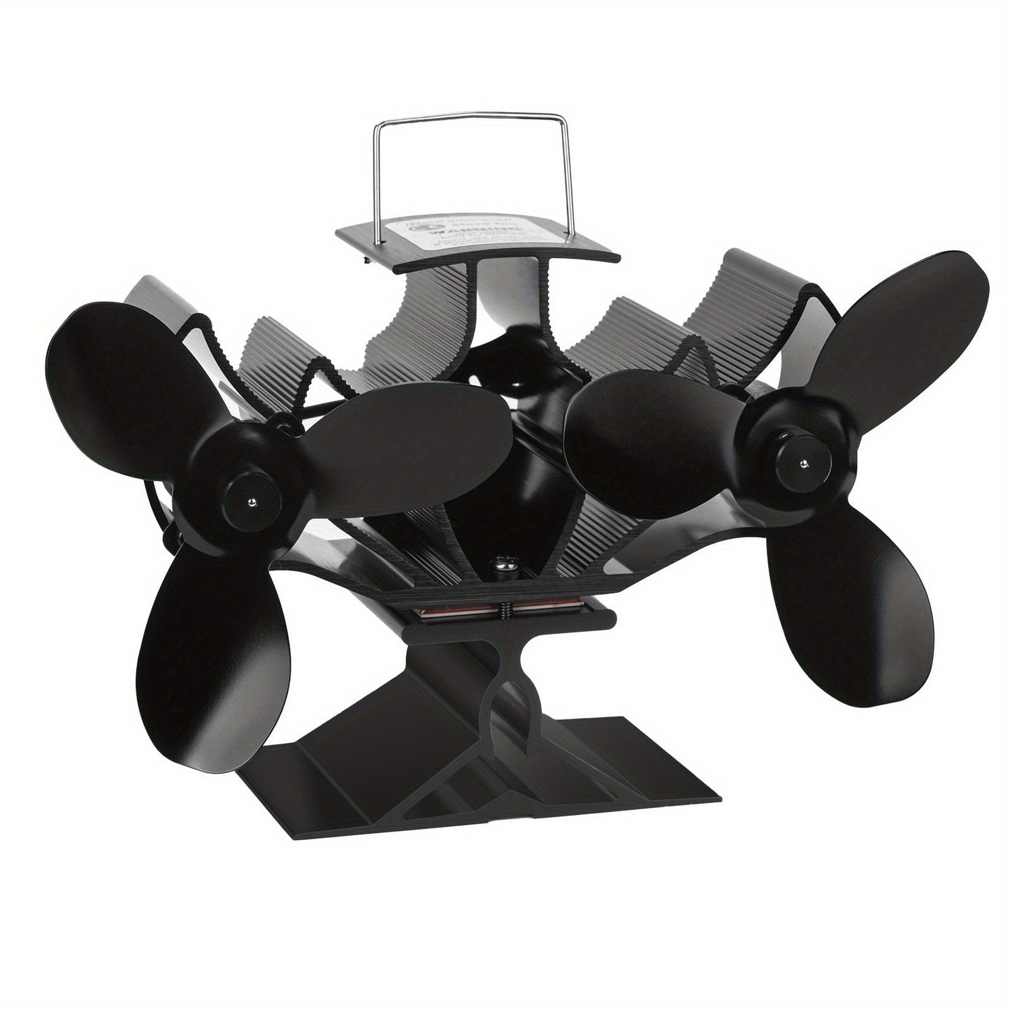 EcoSmart Aluminum Heat Powered Stove Fan features Dual Motors for Ultra-Quiet Efficient Heat Circulation. High-Speed Blades ensure No Battery is Required. Ideal for Wood Burning Fireplace and Stove.