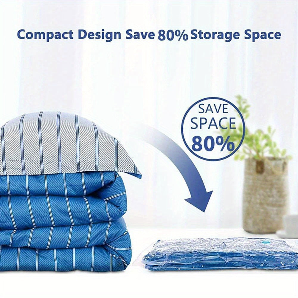 Individually Purchase a Vacuum Compression Storage Bag, Ideal for Sealing and Moving Clothes, Blankets, Shirts, Sweaters, Quilts. Perfect for Dorms, Closets, Wardrobes, Bedrooms, and Bathrooms. Save Space with this Household Organizer that Includes a