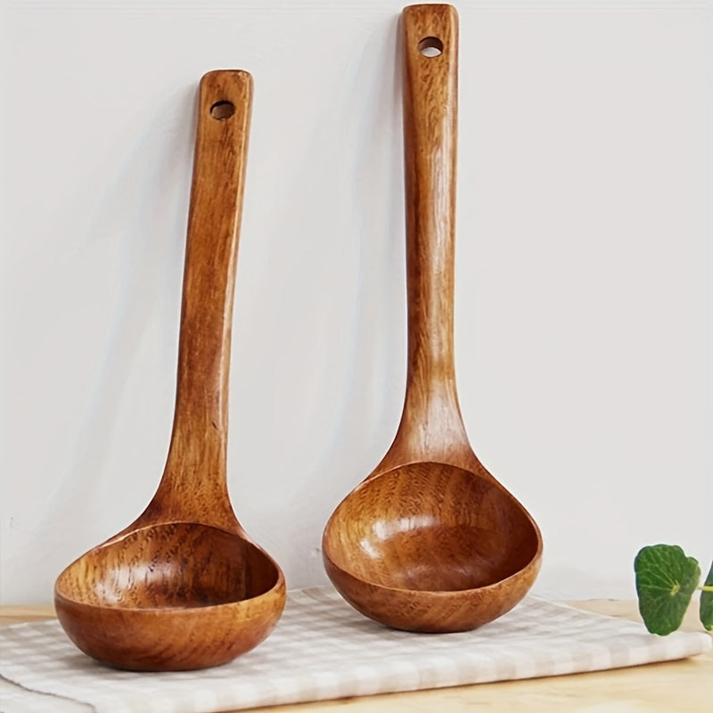 Wooden Cooking Spoon, Kitchen Utensil made of natural wood suitable for food contact - Perfect for serving and mixing ingredients