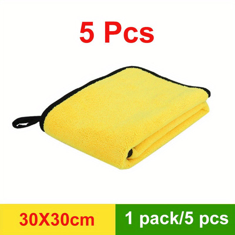 Extra soft microfiber towel for car wash, cleaning, drying, and dishwashing. Measures 30x30cm (11.8x11.8 inches) with vibrant colors. Ideal for home and kitchen use.