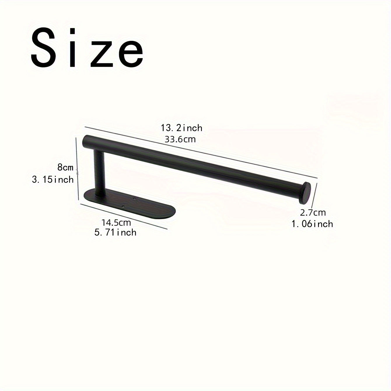 Sleek Black Stainless Steel Tissue Holder - Effortless Installation, Wall-Mounted Organizer for Kitchen & Bathroom - Ideal for Paper Towels, Wraps & More - Space-Saving Design, Bathroom Storage Solution