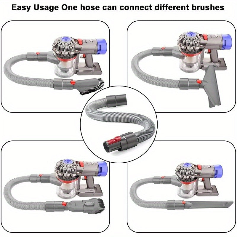 Extend your Dyson Cordless Vacuum with our hose extension - perfect for V7, V8, V10, V11, V12, and V15 models. Made from durable plastic, this floor attachment enhances cleaning performance.