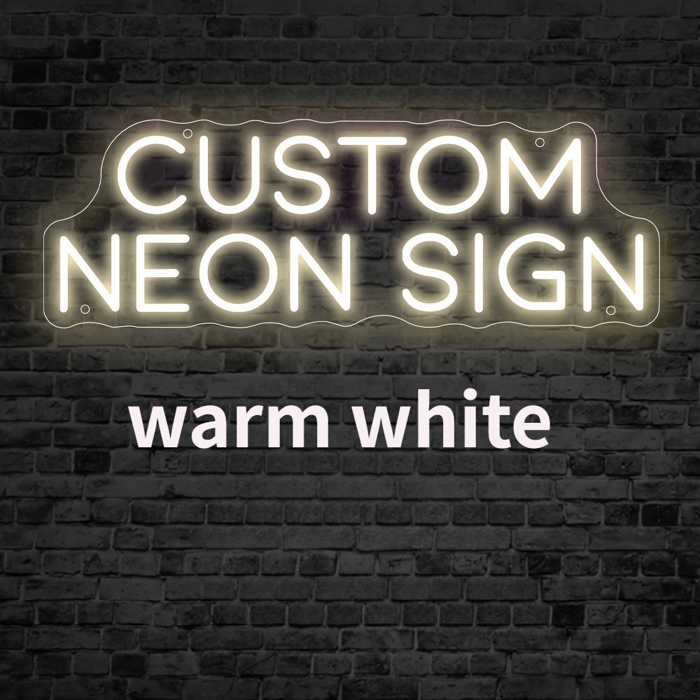 Customizable Dual-Row LED Neon Sign with adjustable brightness and 10 color options. Ideal for bedroom, weddings, and parties - perfect gift for special occasions.