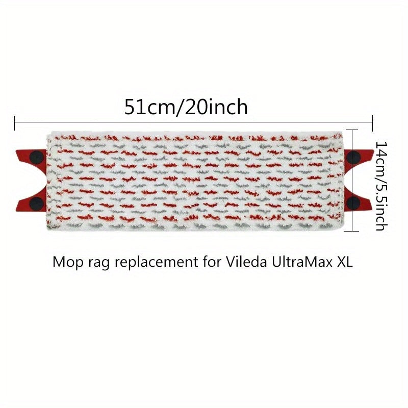 XL Microfiber Mop Head by Vileda Ultramax: Durable and Reusable Floor Cleaning Pad with Vacuum Attachment for Home and Kitchen. Made of High-Quality Plastic and Fabric Material. Perfect Floor Cleaning Accessory.