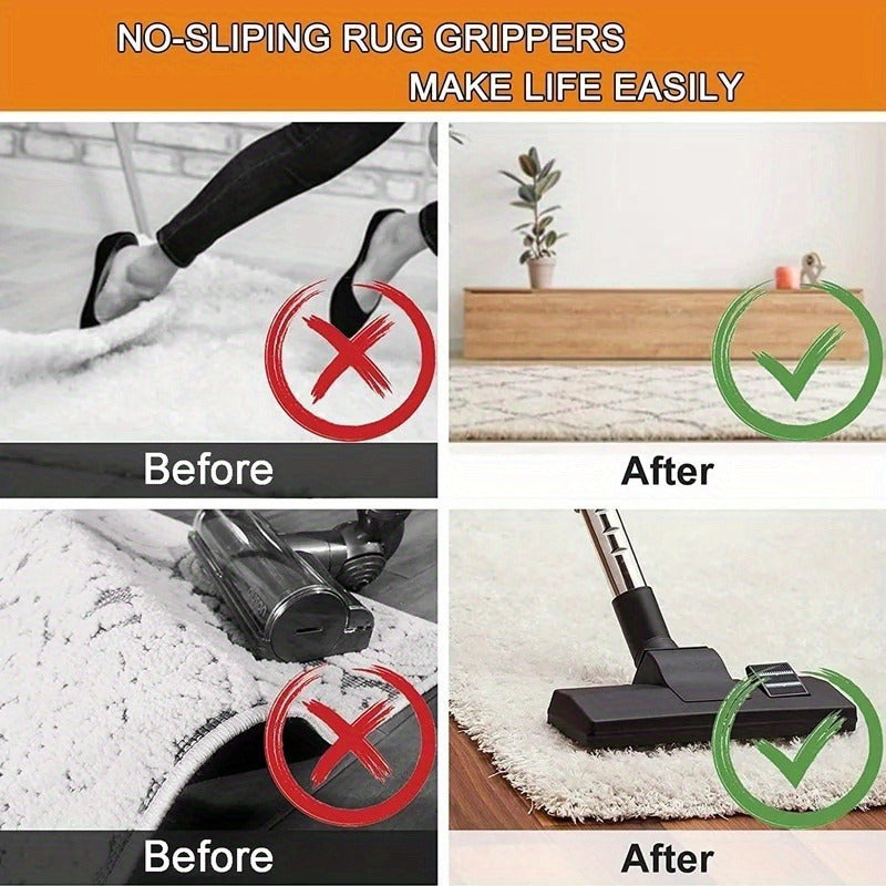 Silicone Carpet Gripper for Securely Holding Floor Mats - Washable and Non-Slip Rug Tape, Essential for Home Decor