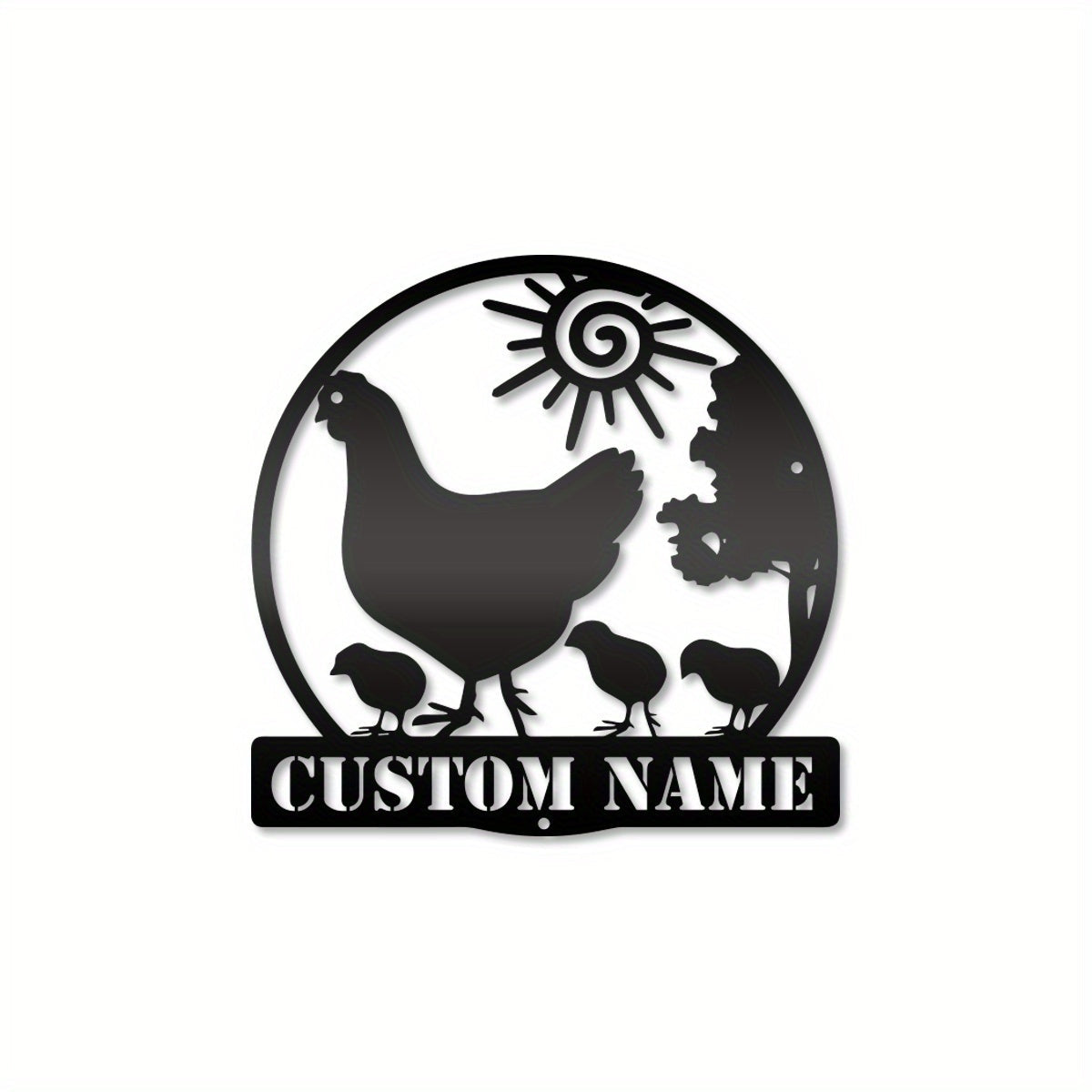 Personalized Country Chic Metal Sign for Chicken Farmers - Customized Wall Decor for Chicken Enthusiasts, Ideal Gift for Farming Enthusiasts