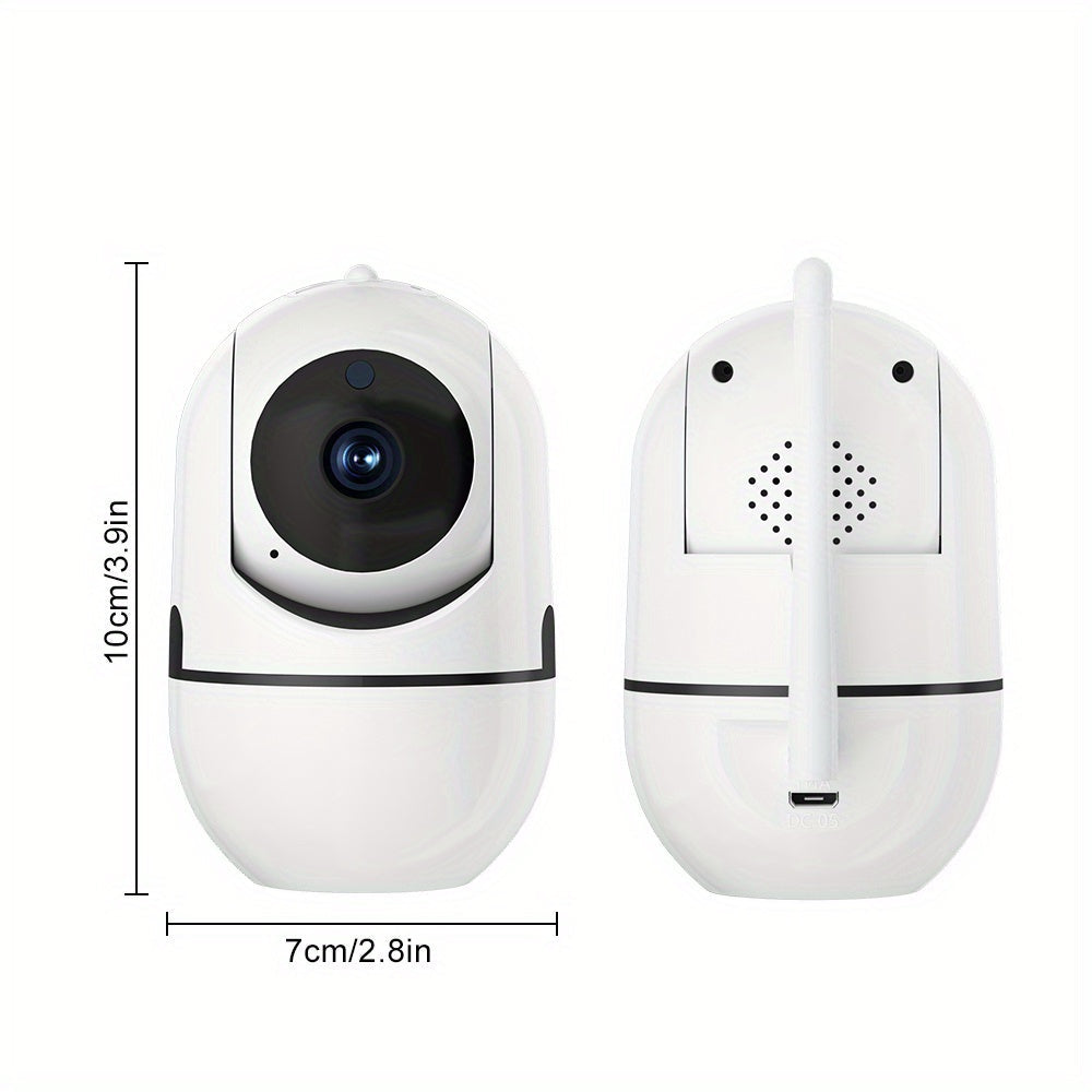 The WJG 1/2/4 Pack Indoor Security Camera offers high-definition monitoring with night vision capabilities. It has Wi-Fi connectivity and the option for cloud storage. The camera is powered by USB and records 1080p video. It is compatible with