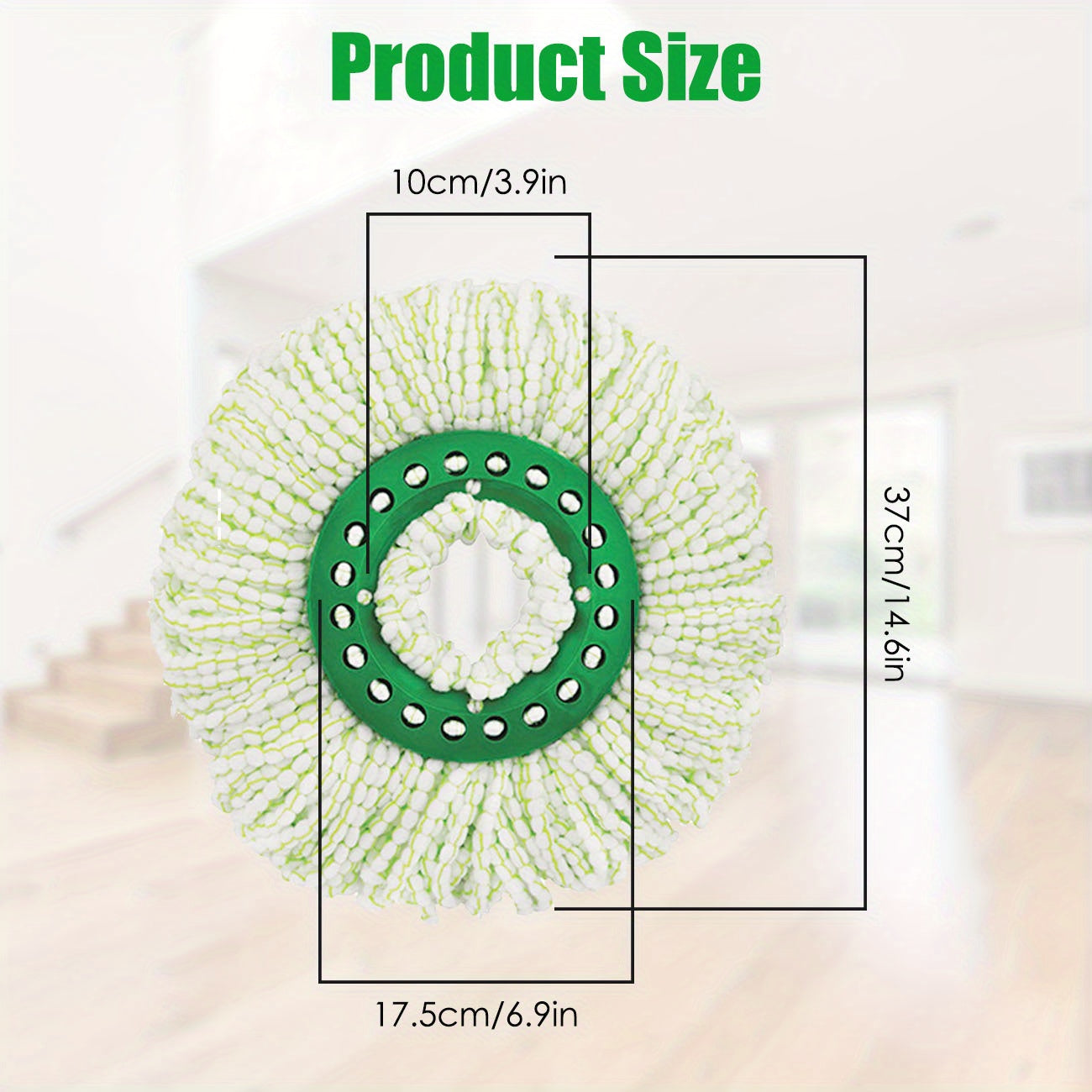 5 pieces of highly absorbent microfiber replacement heads designed for the Libman Tornado Spin Mop. These replacement heads are compatible with all models and are easy to clean.