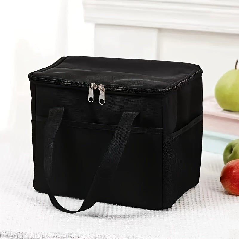 The Insulated Lunch Bag Set includes a 1pc Oxford Cloth Thermal Cooler Tote for storing food on the go. This portable food storage container is leakproof and can be easily hand washed. Perfect for office, picnic, camping, and travel use.