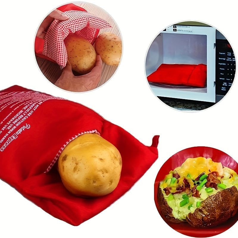 Express Microwave Potato Cooking Bag - Perfect for Camping, Roasted Sweet Potato & Corn Heating Pouch - Quick Baking Accessory