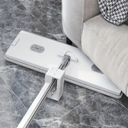 The Multifunctional Flat Mop and Bucket Set is a convenient solution for all your cleaning needs. This hand-free washable mop is perfect for dual wet and dry cleaning on a variety of surfaces including tile, marble, and hardwood floors. With its dust