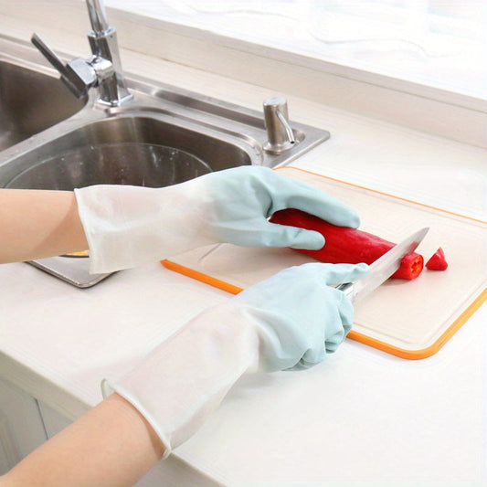 3 Sets of Durable Household Cleaning Gloves for Kitchen and Bathroom, Waterproof and Reusable, Perfect for Cleaning and Back-to-School Needs