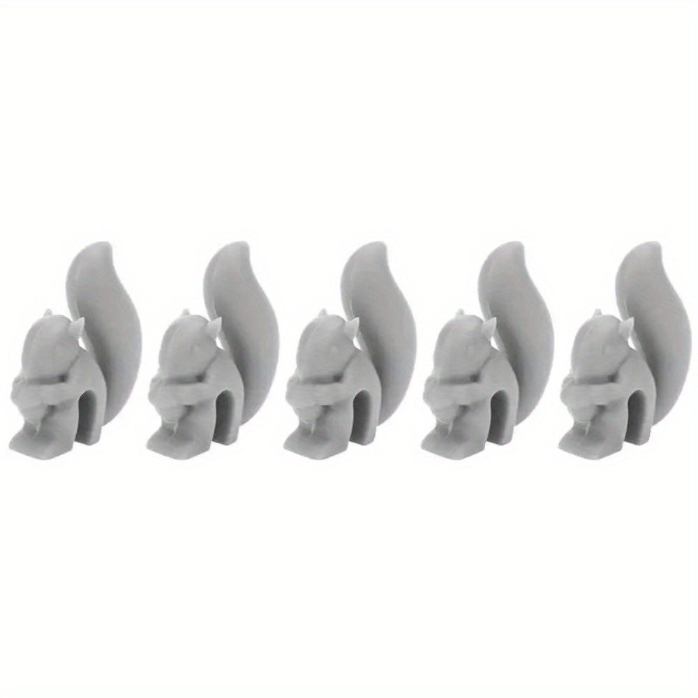 Gift Set of 5 Silicone Squirrel Shaped Tea Bag Holders - Fun Tea Accessories for Cup Decor, Tea Bag Clips for easy Identification - Perfect Teaware Gift