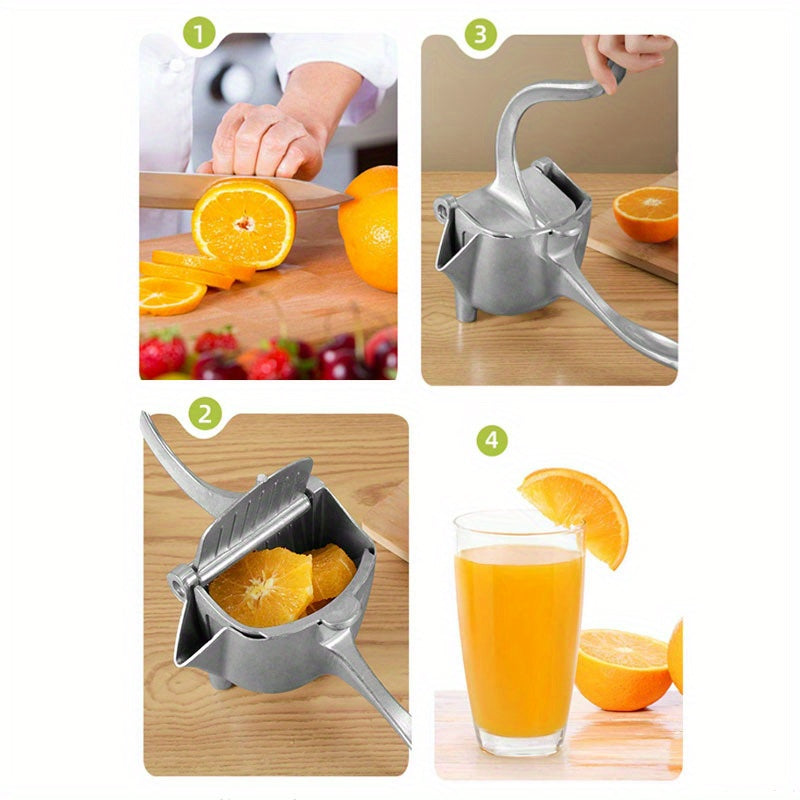 Durable Hand Press Citrus Juicer in Stainless Steel - Robust Squeezer for Orange, Lime, and Grapefruit - Top-notch Extractor for Fresh Juice, Efficient Presser, and Juice Maker