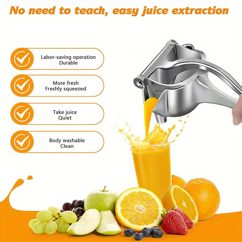 Durable Hand Press Citrus Juicer in Stainless Steel - Robust Squeezer for Orange, Lime, and Grapefruit - Top-notch Extractor for Fresh Juice, Efficient Presser, and Juice Maker