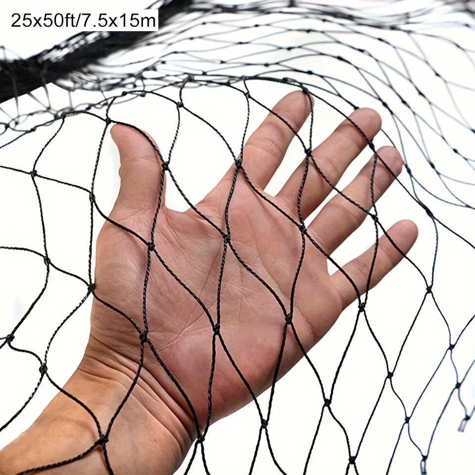 7.62x15.24m Nylon Poultry Mesh: Durable, Easy to Install & Clean, Reusable for Outdoor Protection of Plants and Deterrent for Birds, Deer, and Squirrels in Chicken Coops and Commercial