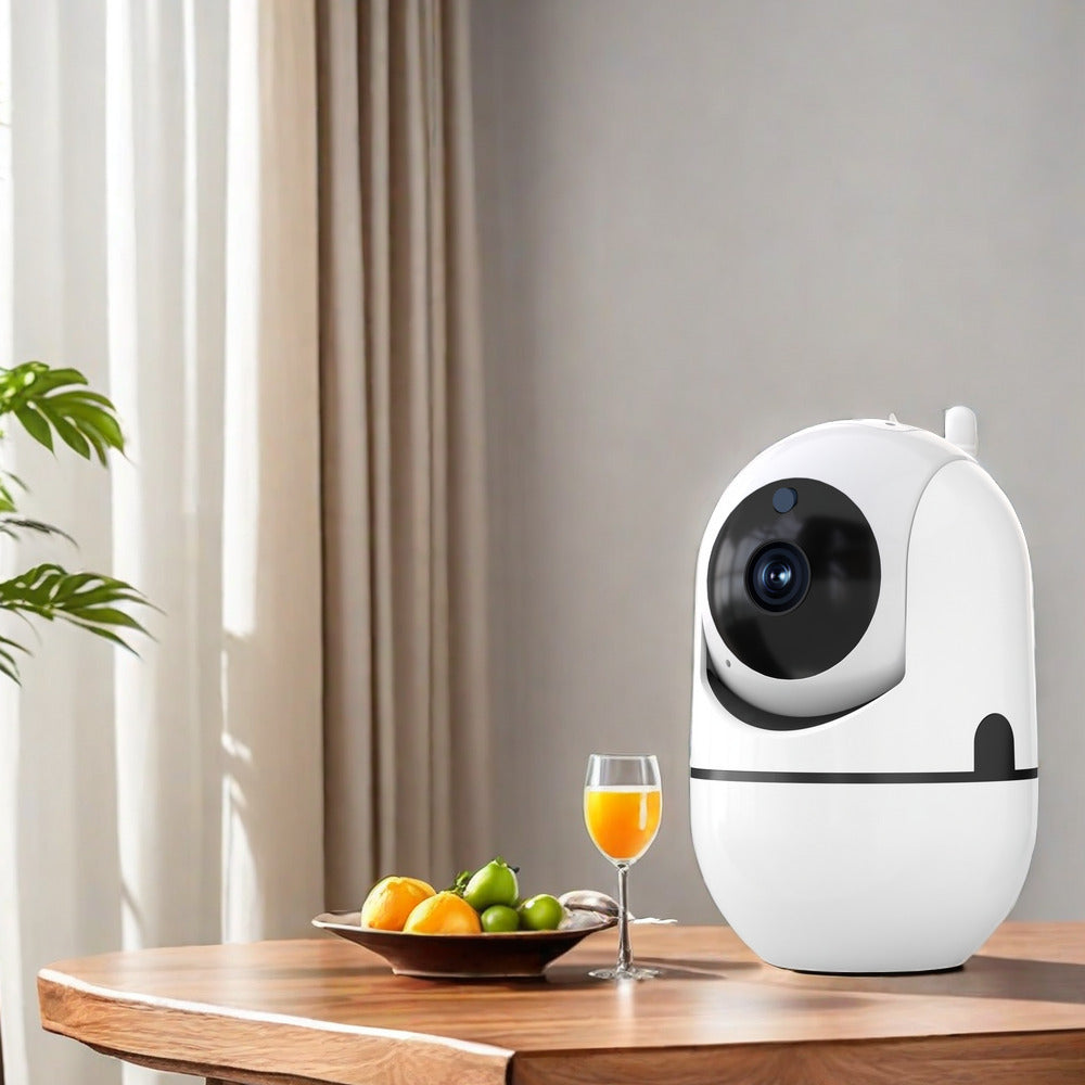 The WJG 1/2/4 Pack Indoor Security Camera offers high-definition monitoring with night vision capabilities. It has Wi-Fi connectivity and the option for cloud storage. The camera is powered by USB and records 1080p video. It is compatible with