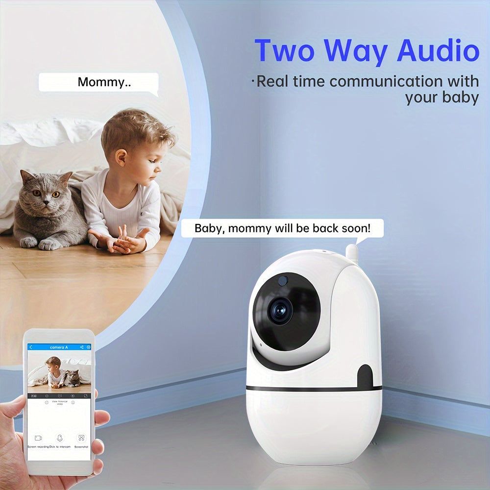 The WJG 1/2/4 Pack Indoor Security Camera offers high-definition monitoring with night vision capabilities. It has Wi-Fi connectivity and the option for cloud storage. The camera is powered by USB and records 1080p video. It is compatible with