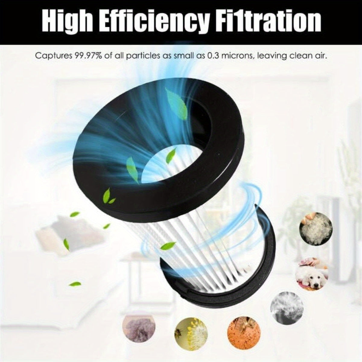 Two pieces of HEPA Pre-Motor Filters are available for replacement in Eye-Vac Home, Pro, Pet, Air, and Plus Series Vacuum Cleaners, as well as NeoVac Elite Vacuums. These filters can be used with Part # EV-PMF.