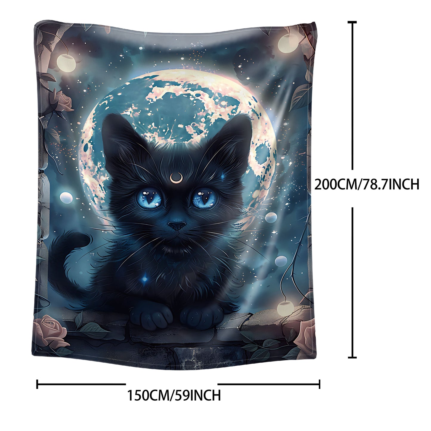 Soft and cozy Cat Print Flannel Blanket perfect for bed, sofa, office, or travel. Made from lightweight polyester with a contemporary digital print design. Versatile for all-season use with a fabric weight of 200-250g. Ideal for gifting or taking on