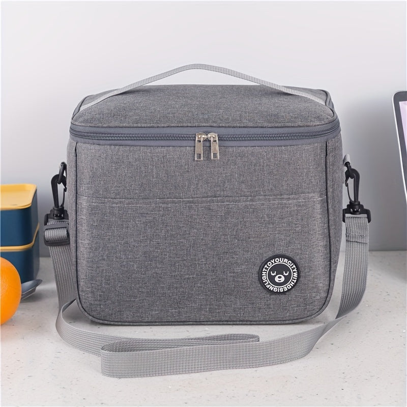 Large Capacity Lunch Bag with Shoulder Strap - Insulated and Waterproof, made with Thick Oxford Fabric. Perfect for Work & Picnic.