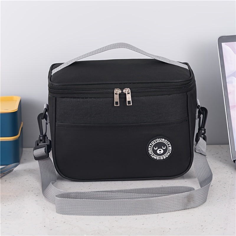 Large Capacity Lunch Bag with Shoulder Strap - Insulated and Waterproof, made with Thick Oxford Fabric. Perfect for Work & Picnic.